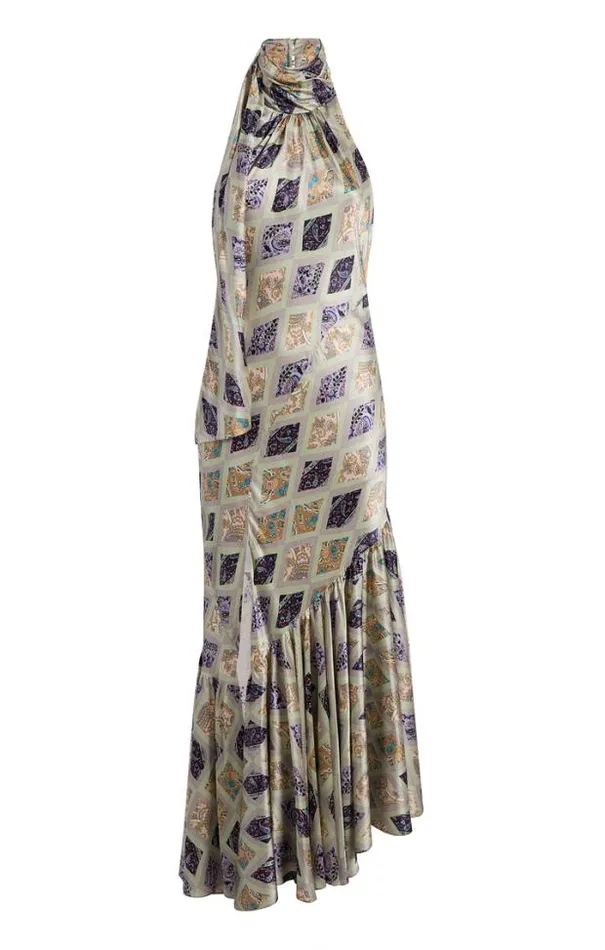 Cinq A Sept Midi Women Diamond Sea Melissa Dress Celadon Multi