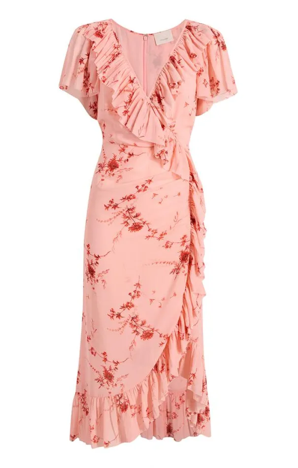 Cinq A Sept Midi Women Fleur Sheilla Dress Pale Rose Multi