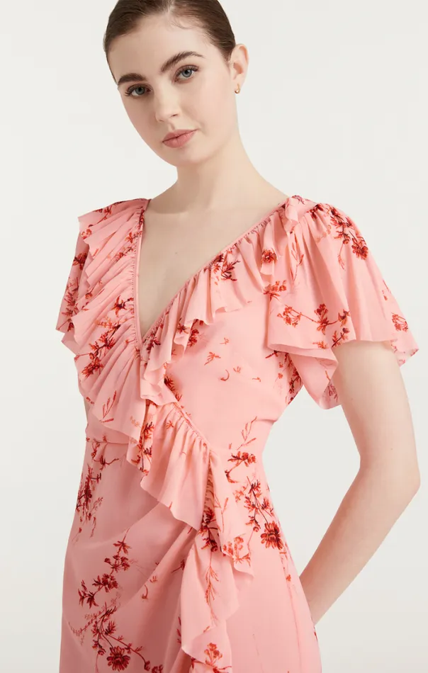 Cinq A Sept Midi Women Fleur Sheilla Dress Pale Rose Multi