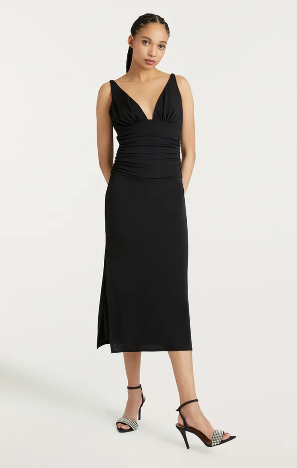 Cinq A Sept Midi Women Lacey Dress Black