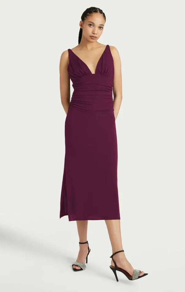 Cinq A Sept Midi Women Lacey Dress Dark Fig