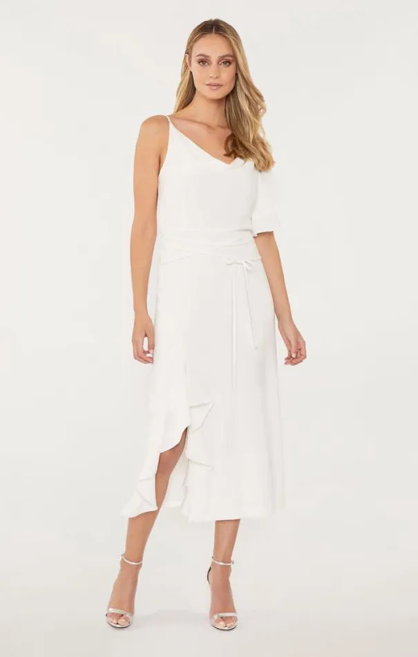 Cinq A Sept Midi Women Lavonne Dress Ivory