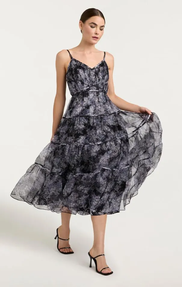 Cinq A Sept Midi Women Livvy Dress Black Multi
