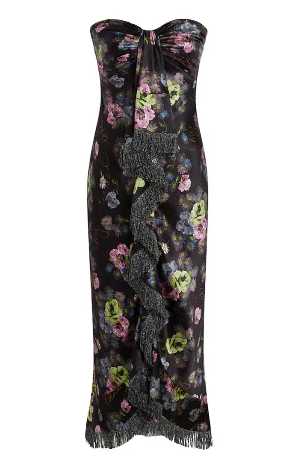 Cinq A Sept Midi Women Midnight Bloom Elise Dress Midnight Multi