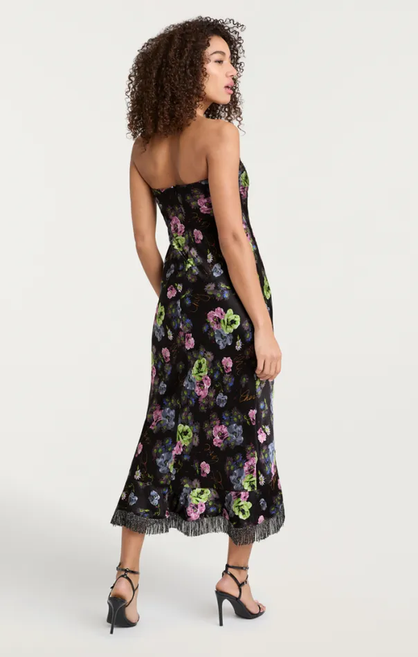 Cinq A Sept Midi Women Midnight Bloom Elise Dress Midnight Multi