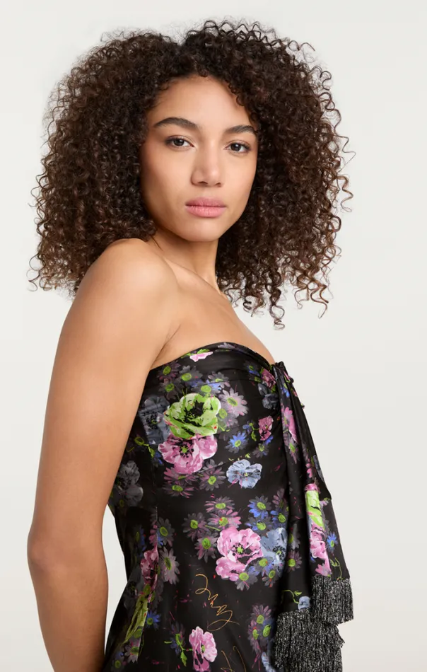 Cinq A Sept Midi Women Midnight Bloom Elise Dress Midnight Multi