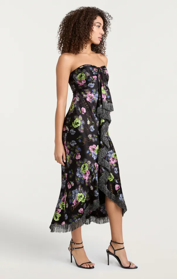 Cinq A Sept Midi Women Midnight Bloom Elise Dress Midnight Multi
