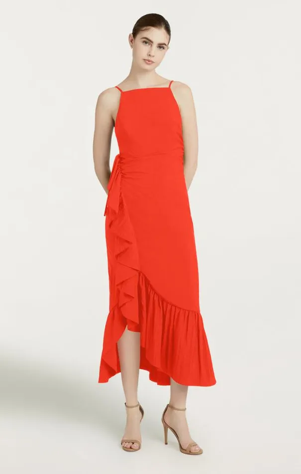 Cinq A Sept Midi Women Neena Dress Cherry Tomato