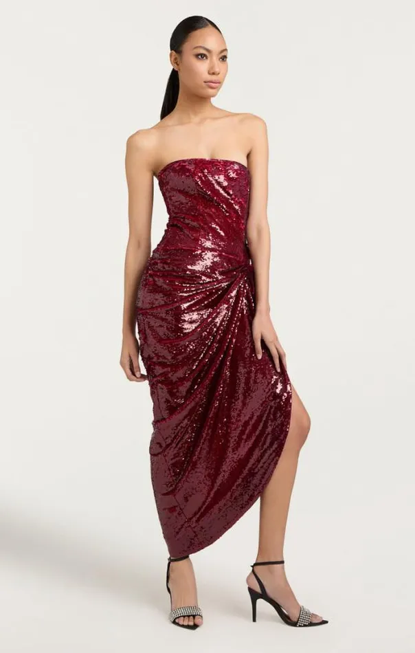 Cinq A Sept Midi Women Shea Dress Oxblood