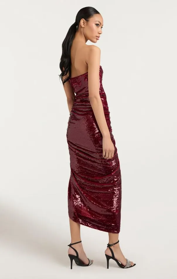 Cinq A Sept Midi Women Shea Dress Oxblood