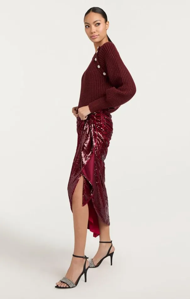 Cinq A Sept Midi Women Shea Dress Oxblood