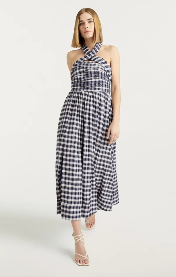 Cinq A Sept Midi Women Taylen Dress Navywhite