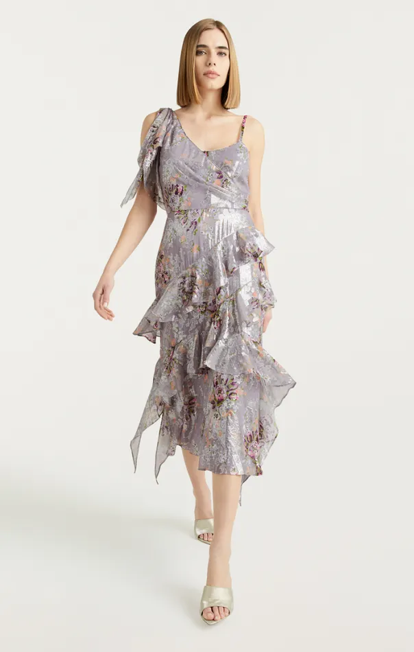Cinq A Sept Midi Women Trevor Dress Grey Multi