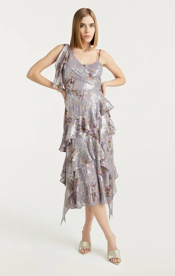 Cinq A Sept Midi Women Trevor Dress Grey Multi