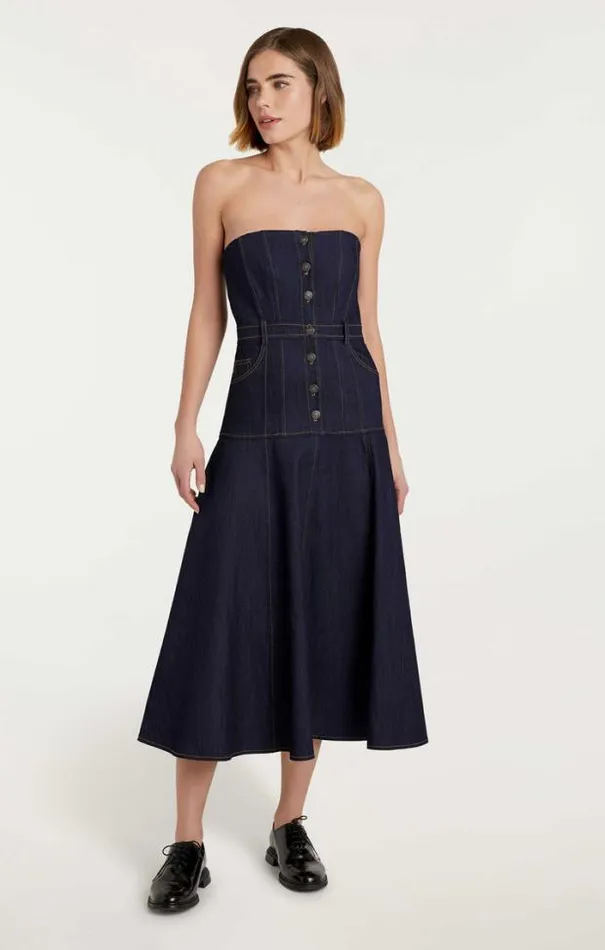 Cinq A Sept Midi Women Veena Dress Indigo