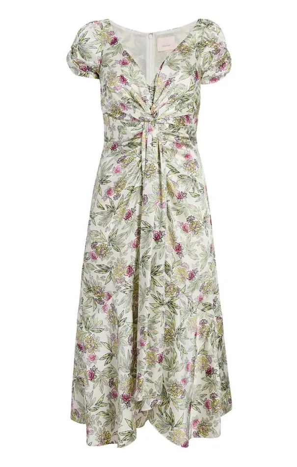 Cinq A Sept Midi Women Walker Dress Ivory Multi
