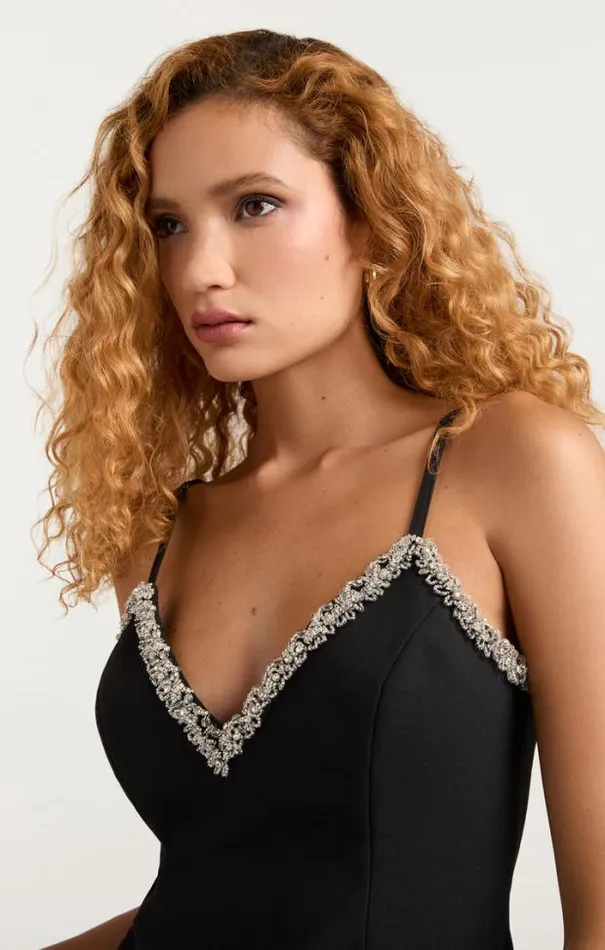 Cinq A Sept Mini Women Chunky Bead Embellished Brea Dress Black