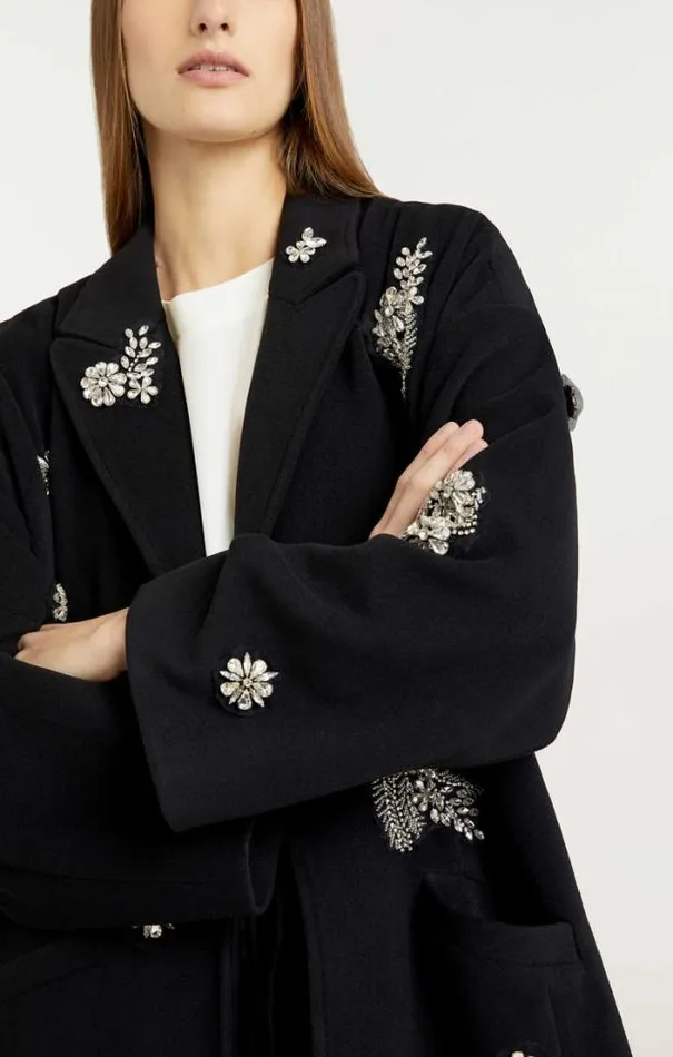 Cinq A Sept Outerwear Women Crystal Ivy Gravis Coat Black