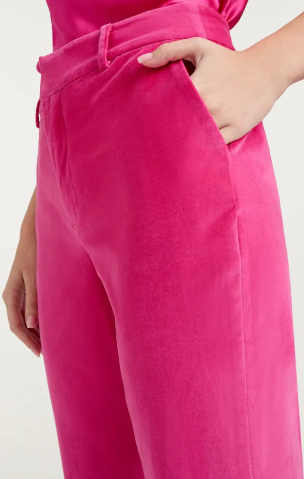 Cinq A Sept Pants Women Chenille Velvet Kerry Pant Pink Dahlia