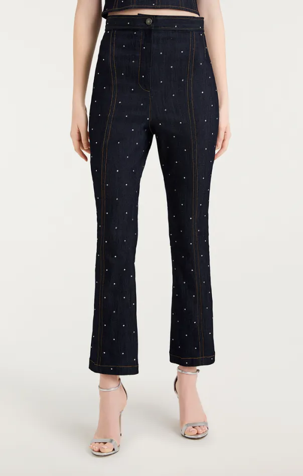 Cinq A Sept Pants Women Ditsy Rhinestone Ora Pant Indigo