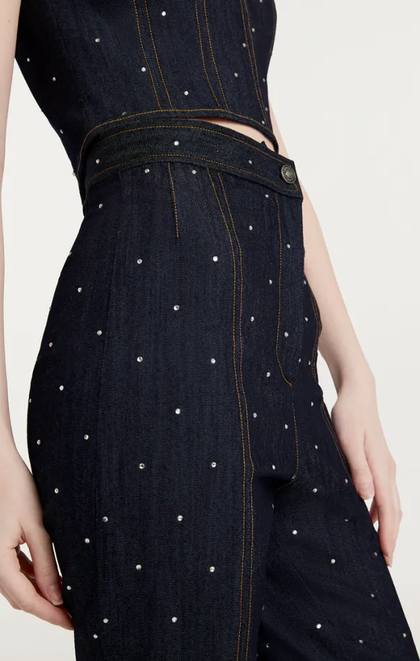 Cinq A Sept Pants Women Ditsy Rhinestone Ora Pant Indigo