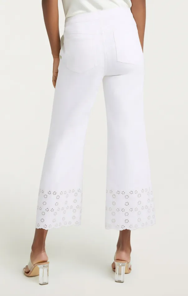 Cinq A Sept Pants Women Floral Eyelet Amelia Pant White