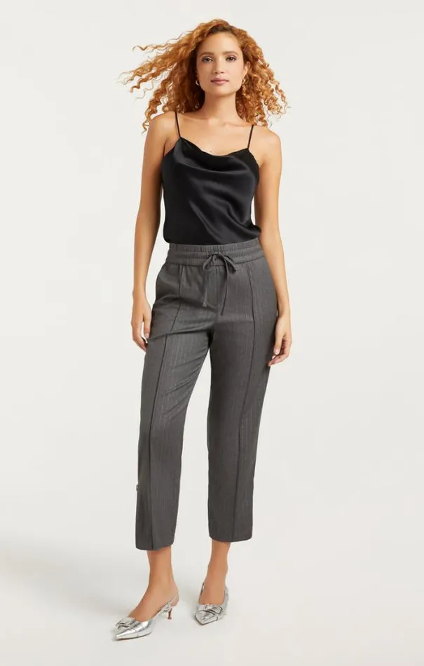 Cinq A Sept Pants Women Lurex Pinstripe Adalie Pant Charcoal