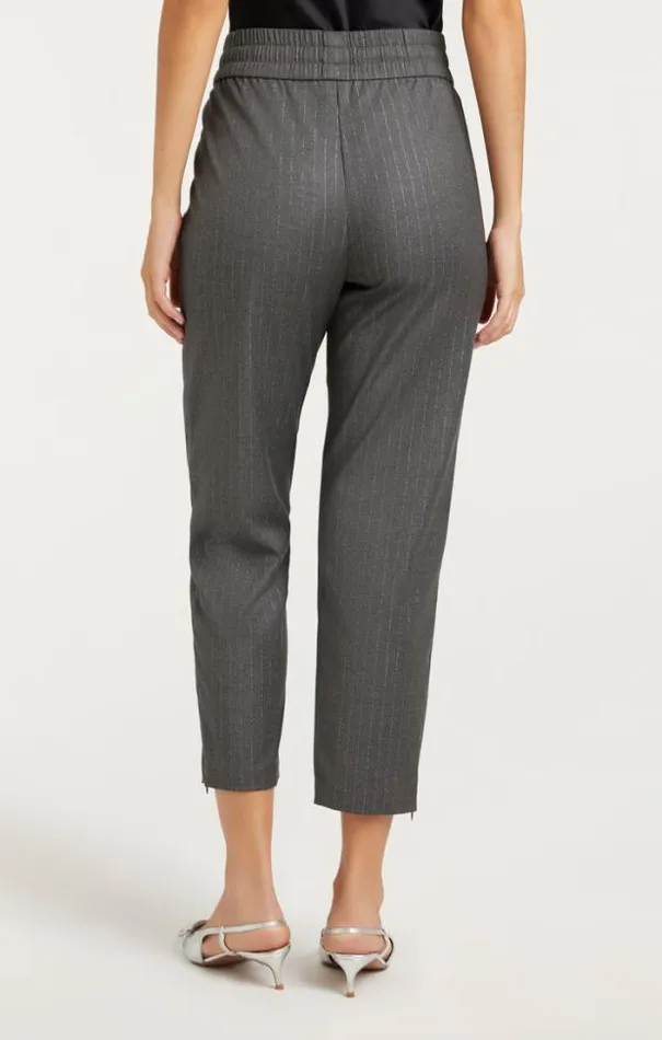 Cinq A Sept Pants Women Lurex Pinstripe Adalie Pant Charcoal