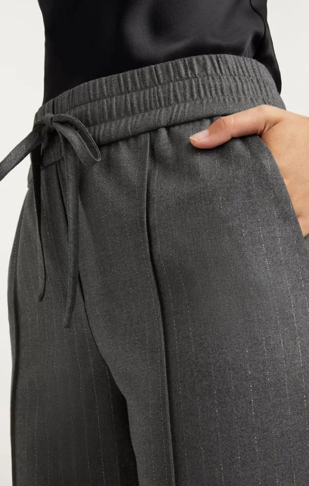Cinq A Sept Pants Women Lurex Pinstripe Adalie Pant Charcoal