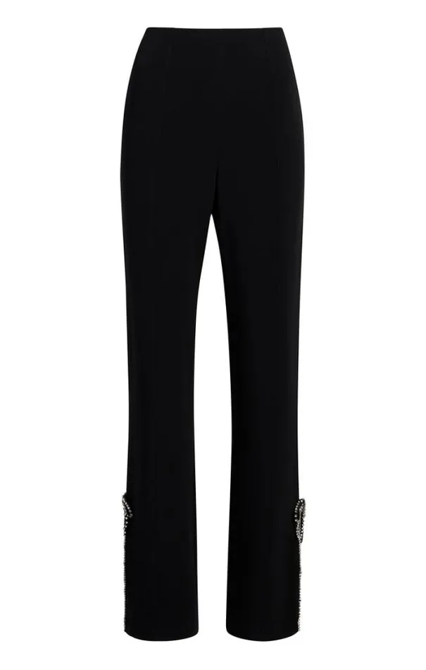 Cinq A Sept Pants Women Rhinestone Bow Kali Pant Black