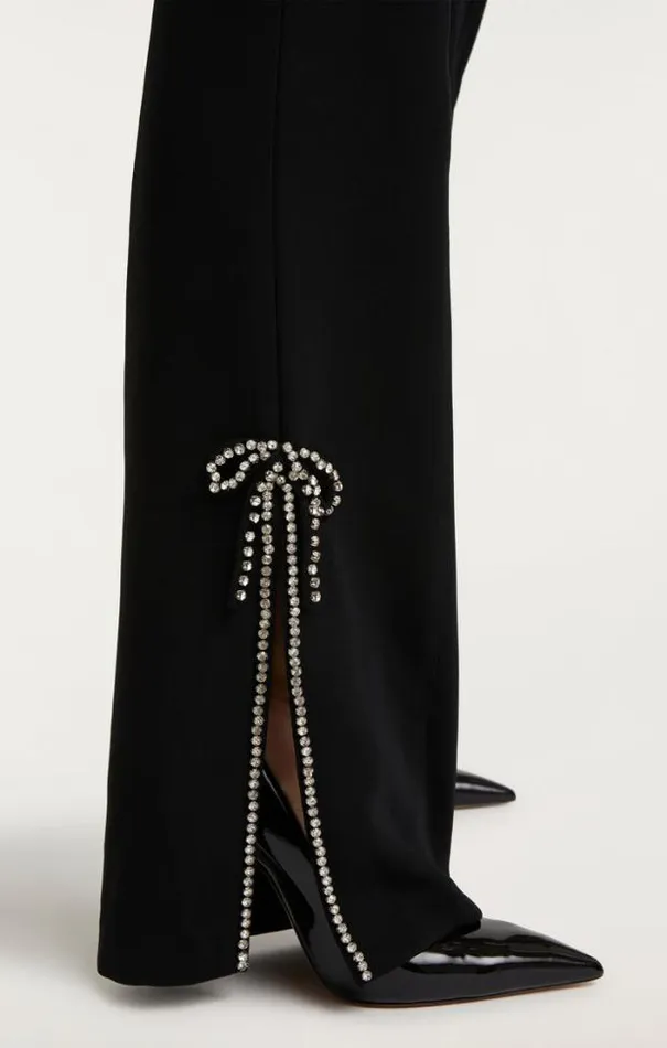 Cinq A Sept Pants Women Rhinestone Bow Kali Pant Black