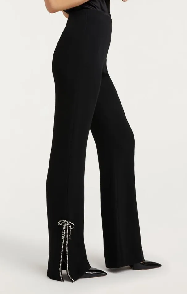 Cinq A Sept Pants Women Rhinestone Bow Kali Pant Black