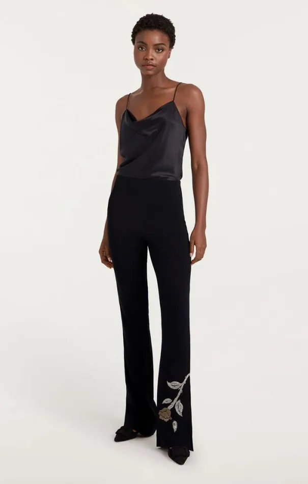 Cinq A Sept Pants Women Rose Embellished Eva Pant Black