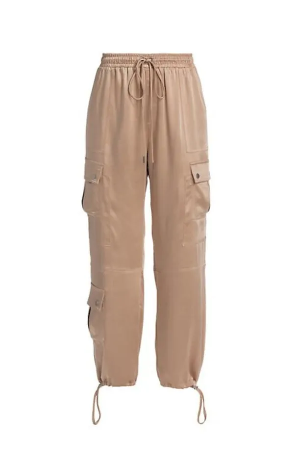 Cinq A Sept Pants Women Satin Nitsan Parachute Pant Oyster