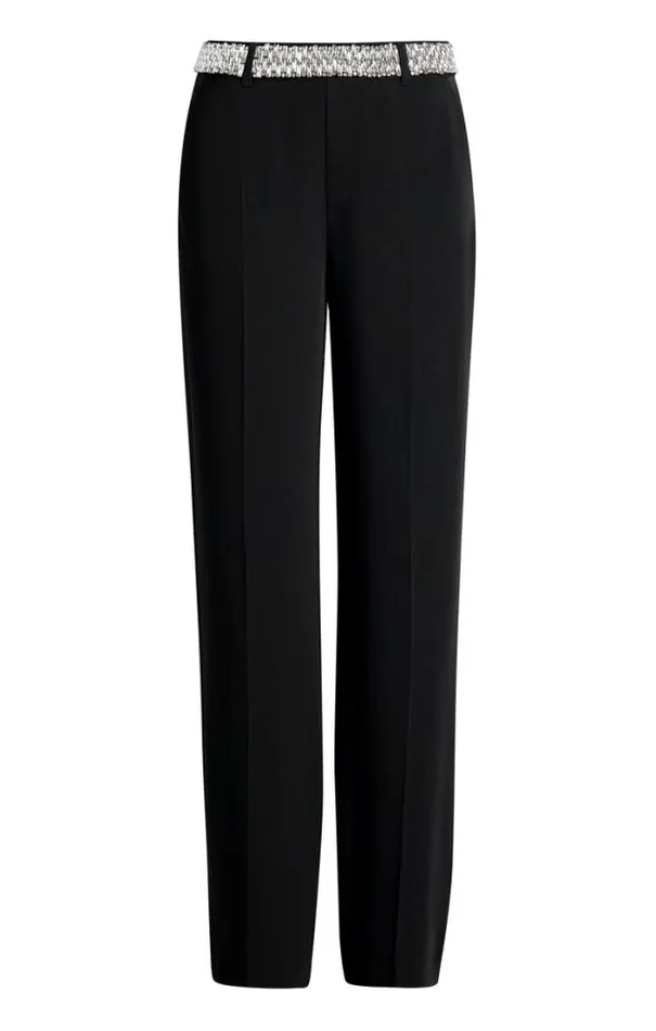 Cinq A Sept Pants Women Stacked Jewelry Embellished Collins Pant Black
