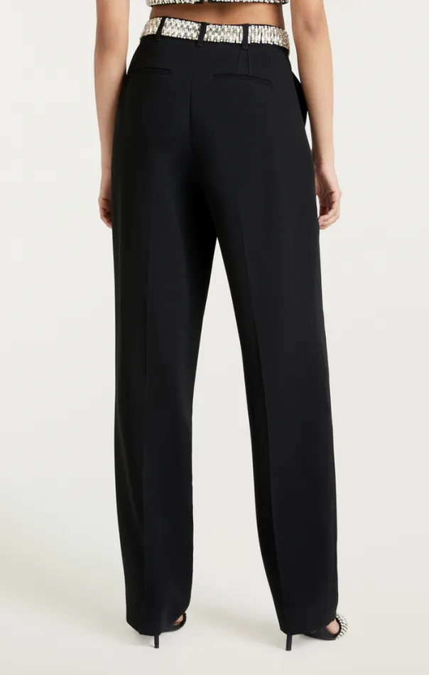 Cinq A Sept Pants Women Stacked Jewelry Embellished Collins Pant Black