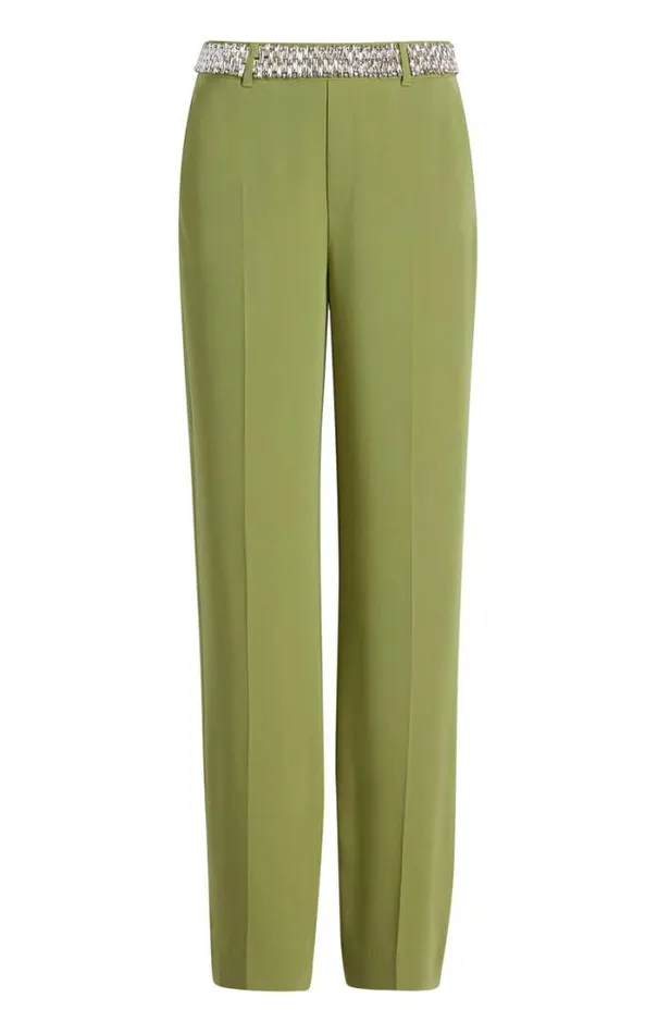 Cinq A Sept Pants Women Stacked Jewelry Embellished Collins Pant Moss