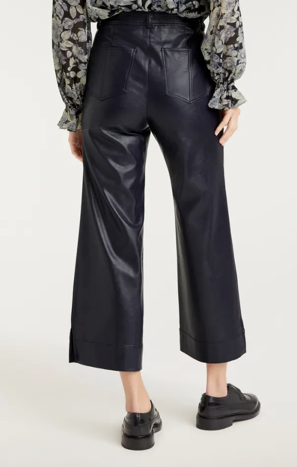 Cinq A Sept Pants Women Vegan Leather Benji Pant Navy