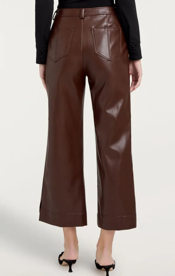 Cinq A Sept Pants Women Vegan Leather Benji Pant Tobacco