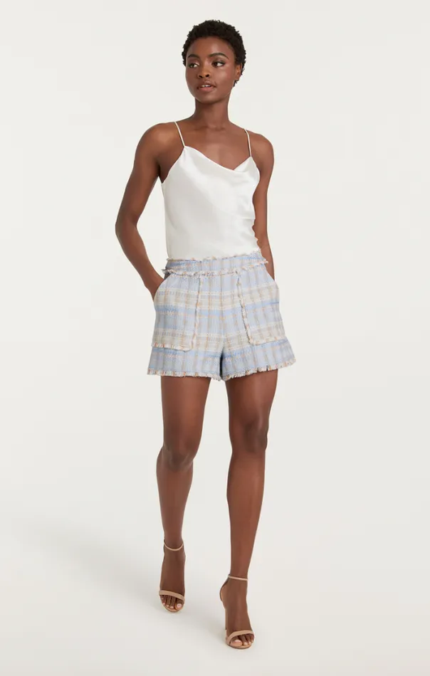 Cinq A Sept Shorts Women Boxweave Allen Short Skylight
