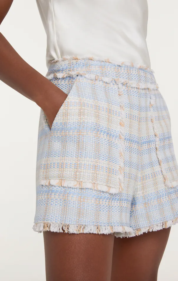 Cinq A Sept Shorts Women Boxweave Allen Short Skylight
