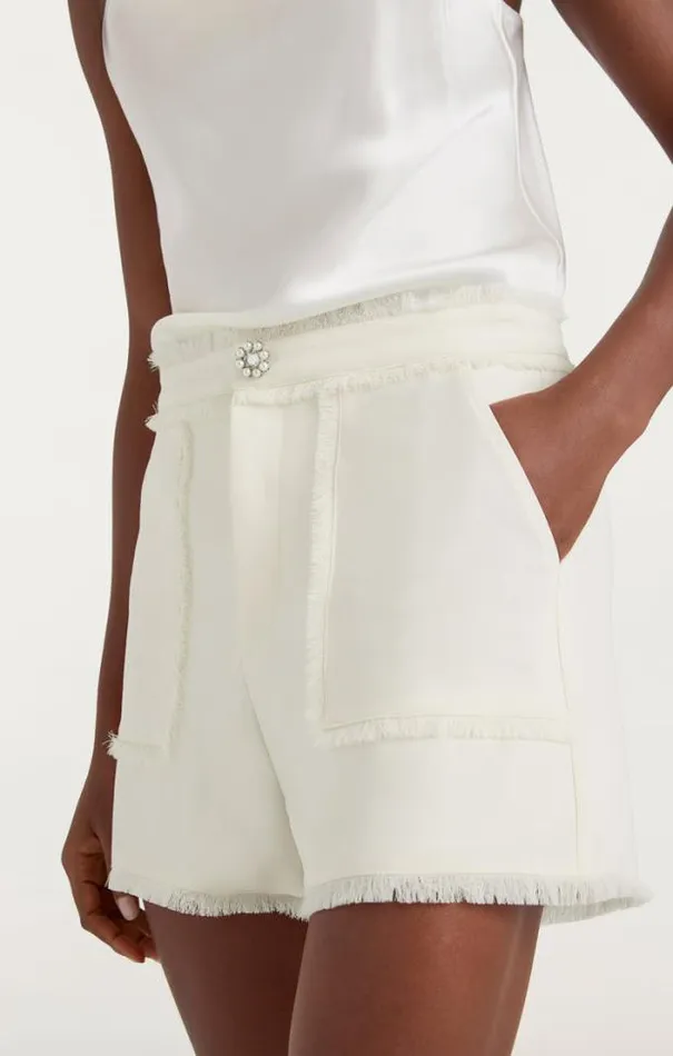 Cinq A Sept Shorts Women Pearl Ditsy Flower Crepe Allen Ivory