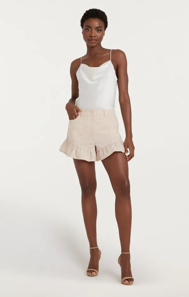 Cinq A Sept Shorts Women Rhinestone Ditsy Neema Short Whiteplaster