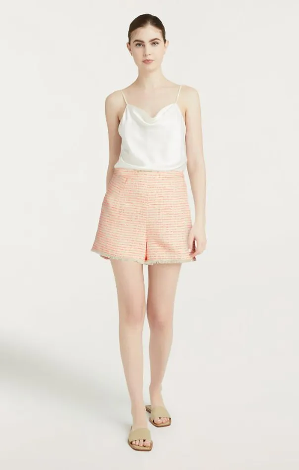Cinq A Sept Shorts Women Tweed Coronado Short Ivoryneon Coral