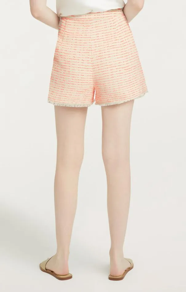 Cinq A Sept Shorts Women Tweed Coronado Short Ivoryneon Coral