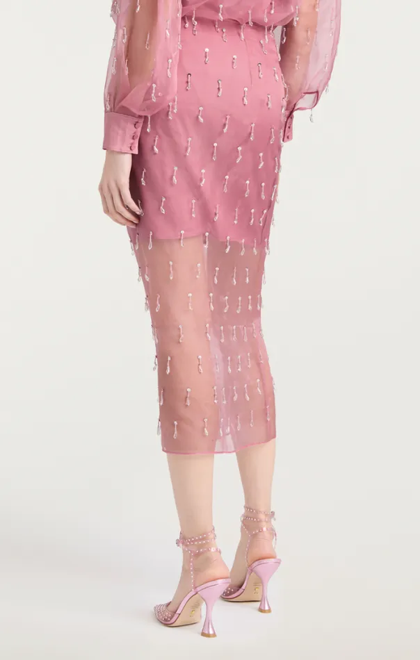Cinq A Sept Skirts Women Crystal Teardrop Marta Skirt Faded Violet