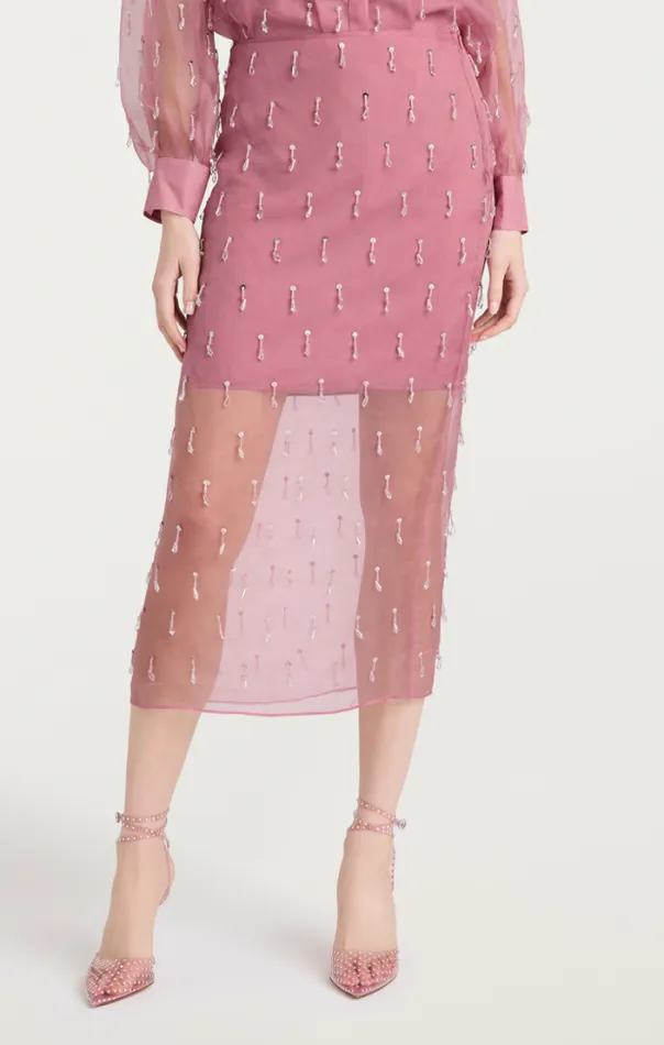 Cinq A Sept Skirts Women Crystal Teardrop Marta Skirt Faded Violet