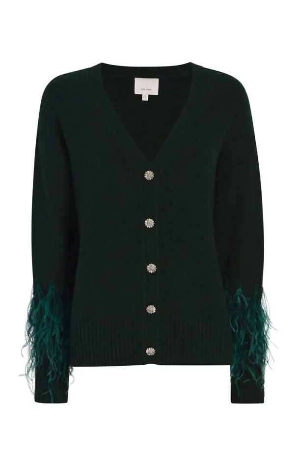 Cinq A Sept Sweaters and Knits Women Briana Cardigan Dark Emerald