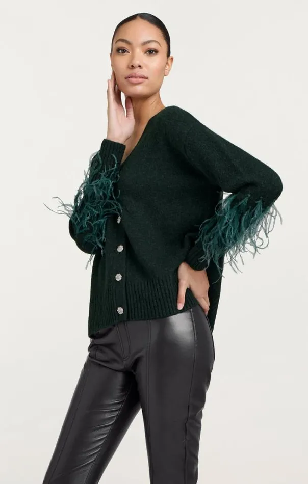Cinq A Sept Sweaters and Knits Women Briana Cardigan Dark Emerald