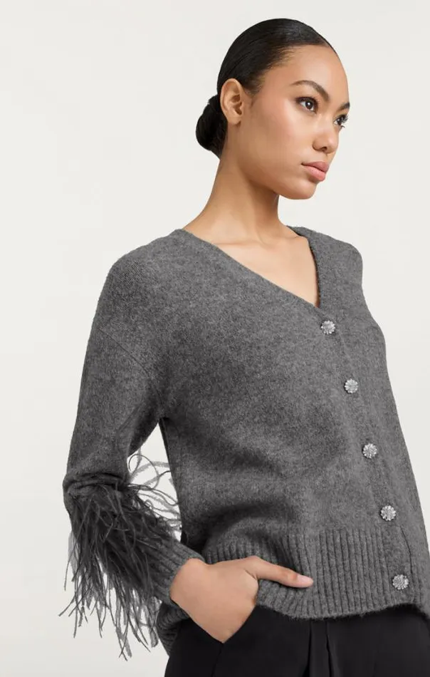 Cinq A Sept Sweaters and Knits Women Briana Cardigan Medium Heather Grey